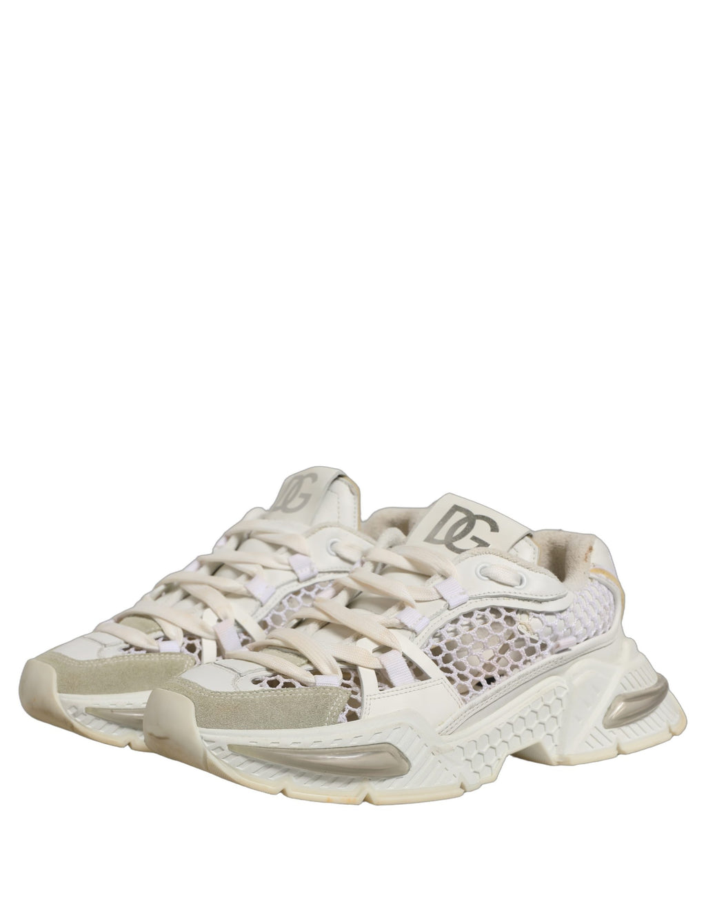 Dolce & Gabbana White Airmaster Mesh Low Top Sneakers Shoes