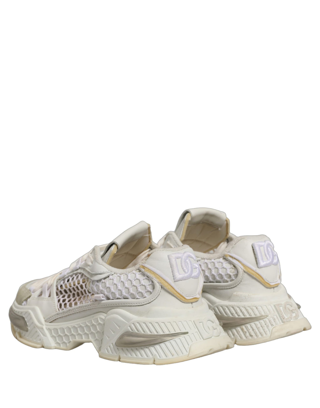 Dolce & Gabbana White Airmaster Mesh Low Top Sneakers Shoes