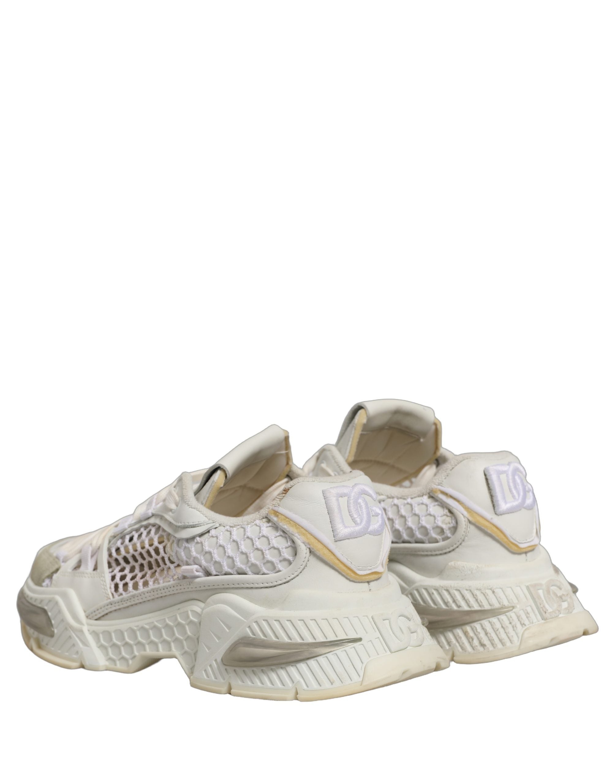Dolce & Gabbana White Airmaster Mesh Low Top Sneakers Shoes
