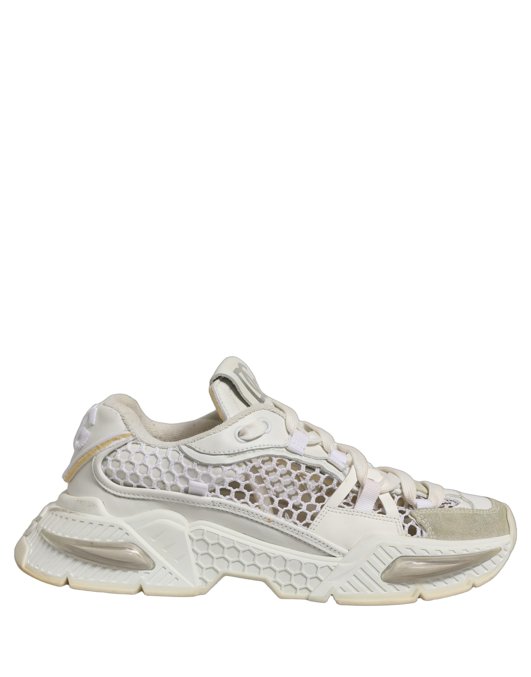 Dolce & Gabbana White Airmaster Mesh Low Top Sneakers Shoes