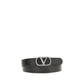 Valentino Garavani Black Calf Leather Bos Taurus Regular Belt