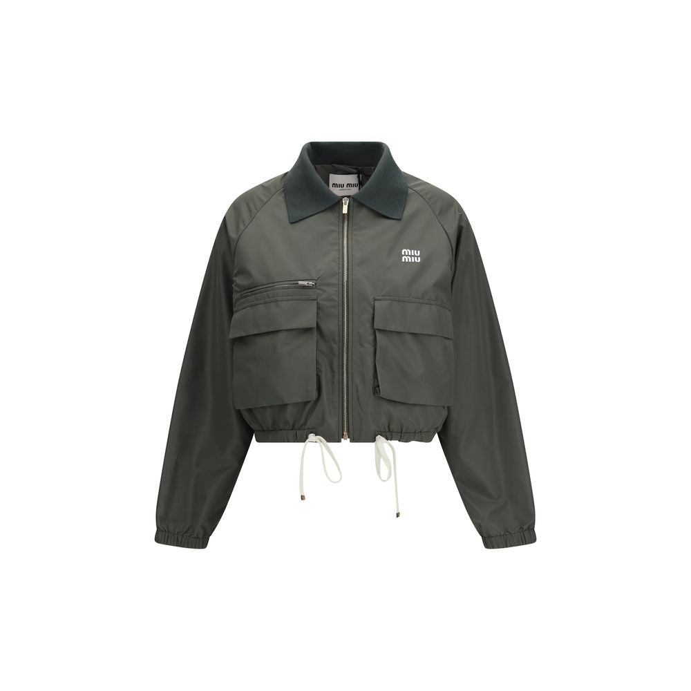 Miu Miu Bicolor Polyester Shell Jacket