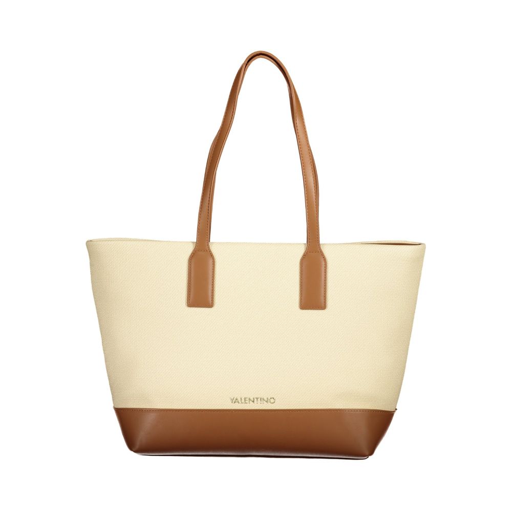 Mario Valentino Beige Polyurethane Women's Shoulder Bag