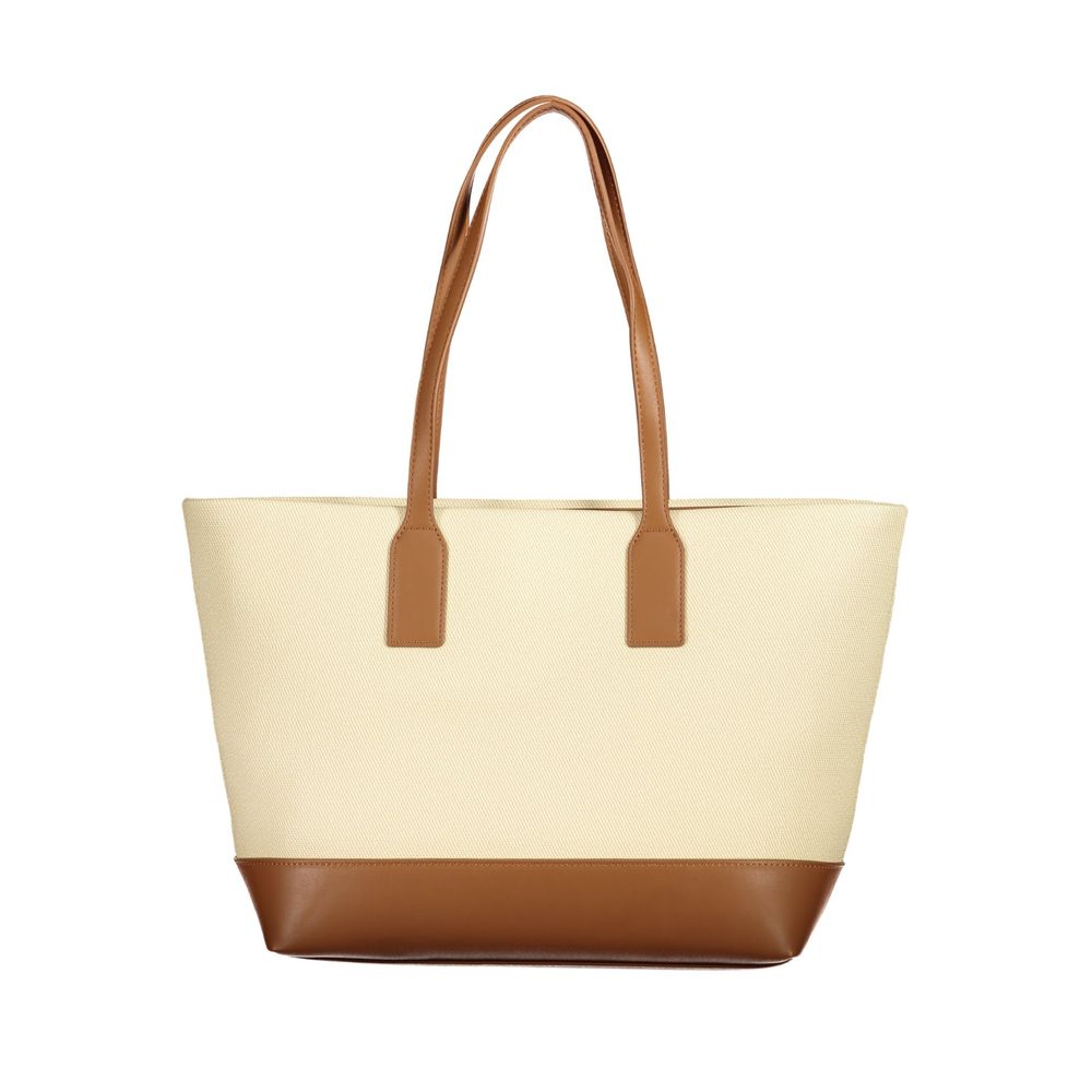Mario Valentino Beige Polyurethane Women's Shoulder Bag