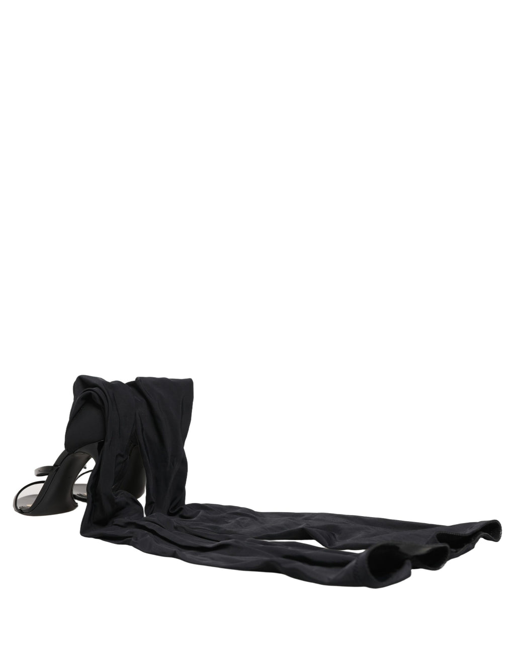 Dolce & Gabbana Stiletto Sandals Socks Knee High Boots Black