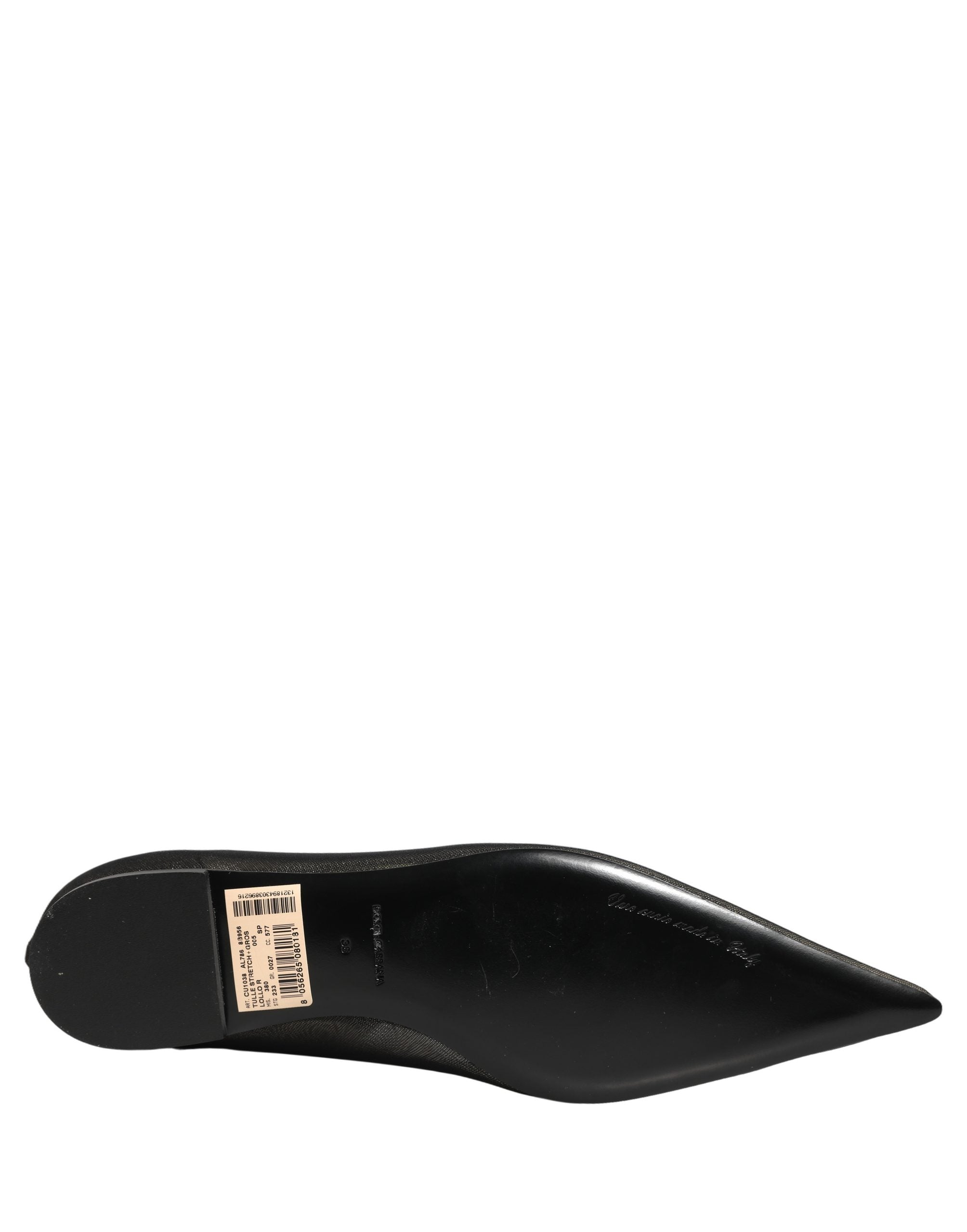 Dolce & Gabbana Black Over The Knee Tulle Flats Boots Shoes