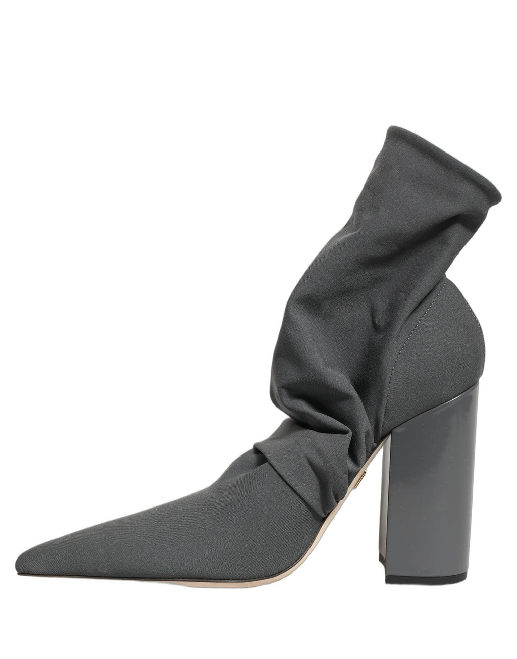 Dolce & Gabbana Gray Stretch Socks Heels Ankle Boots Shoes