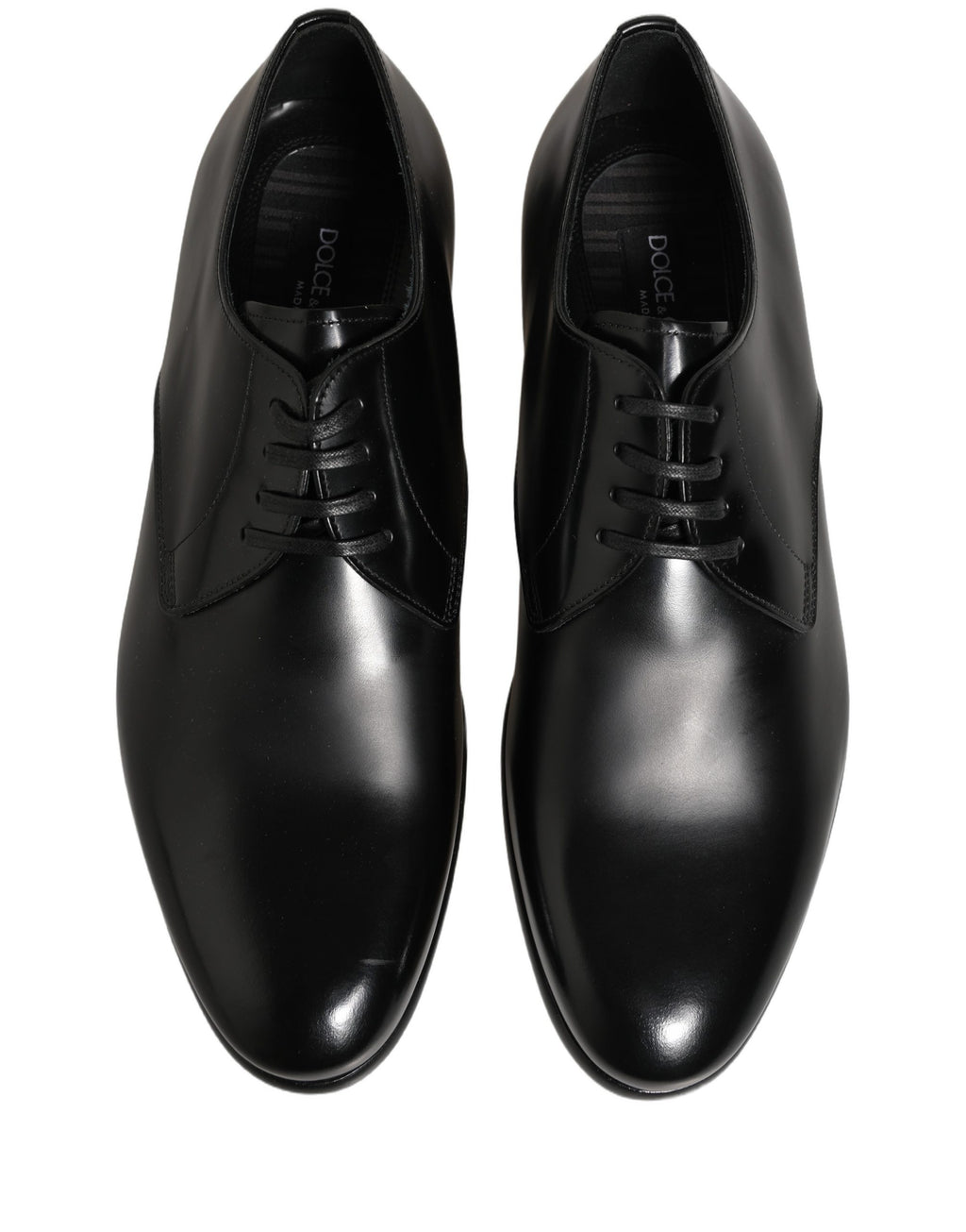Dolce & Gabbana Black Leather Lace Up Derby Dress Shoes