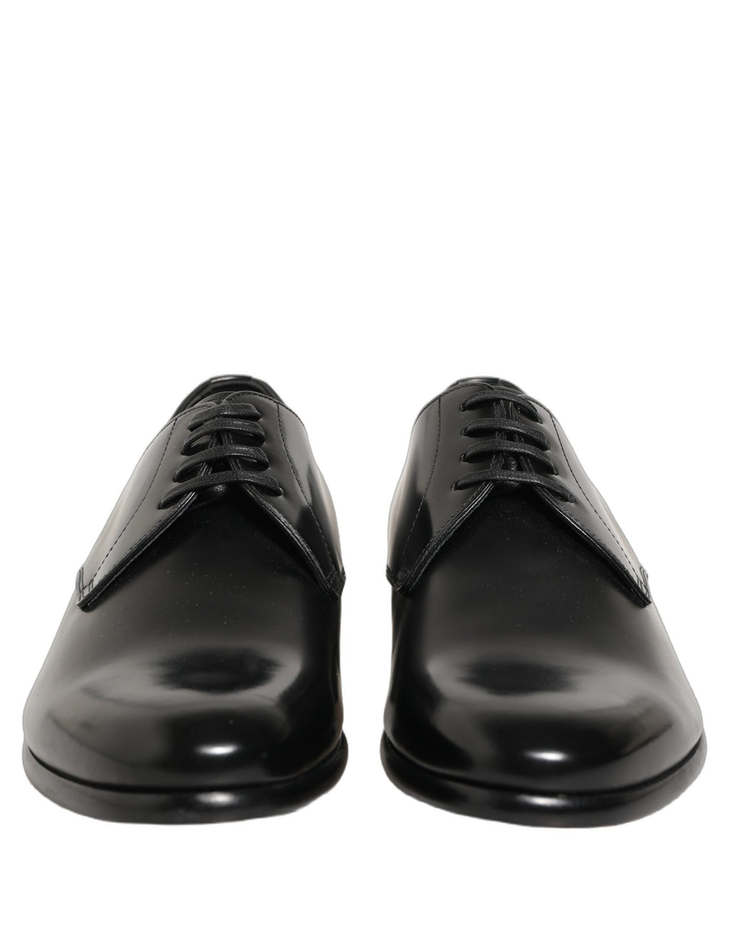 Dolce & Gabbana Black Leather Lace Up Derby Dress Shoes