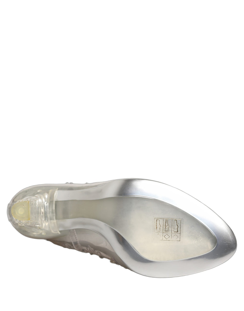 Dolce & Gabbana Clear CINDERELLA Floral Crystal Heels Shoes