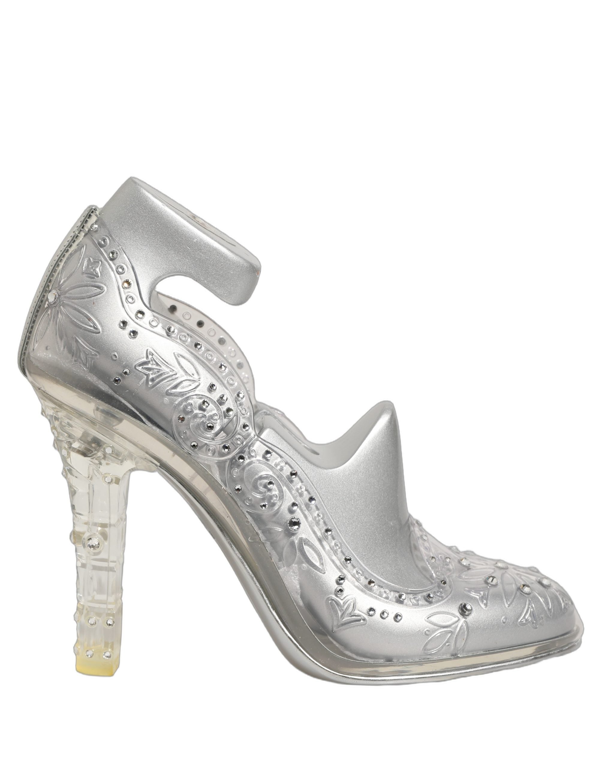Dolce & Gabbana Clear CINDERELLA Floral Crystal Heels Shoes