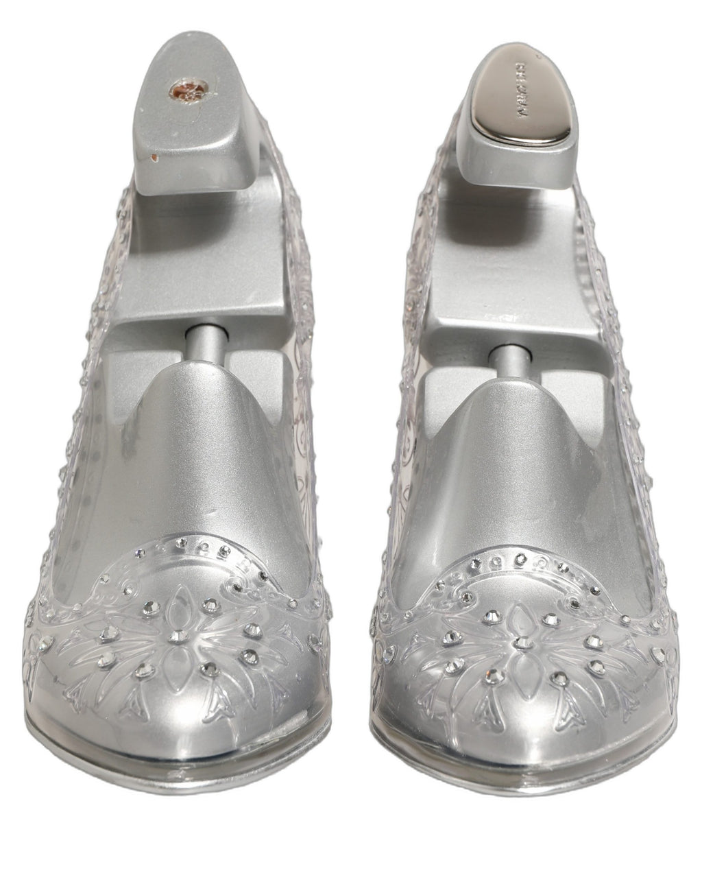 Dolce & Gabbana Clear CINDERELLA Floral Crystal Heels Shoes