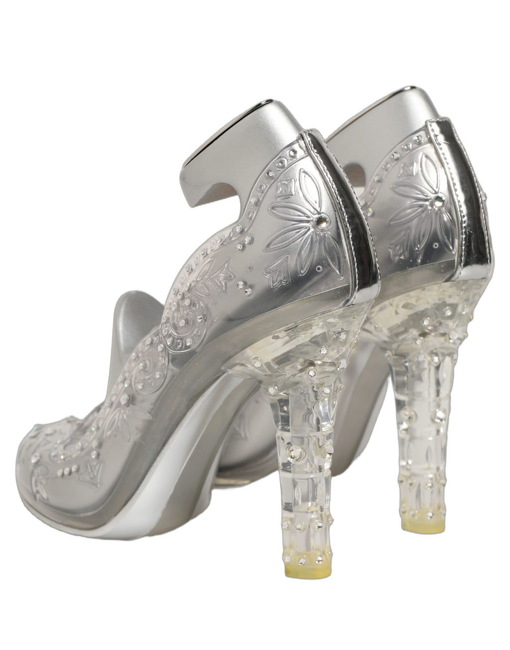 Dolce & Gabbana CINDERELLA Floral Crystal Heels Clear