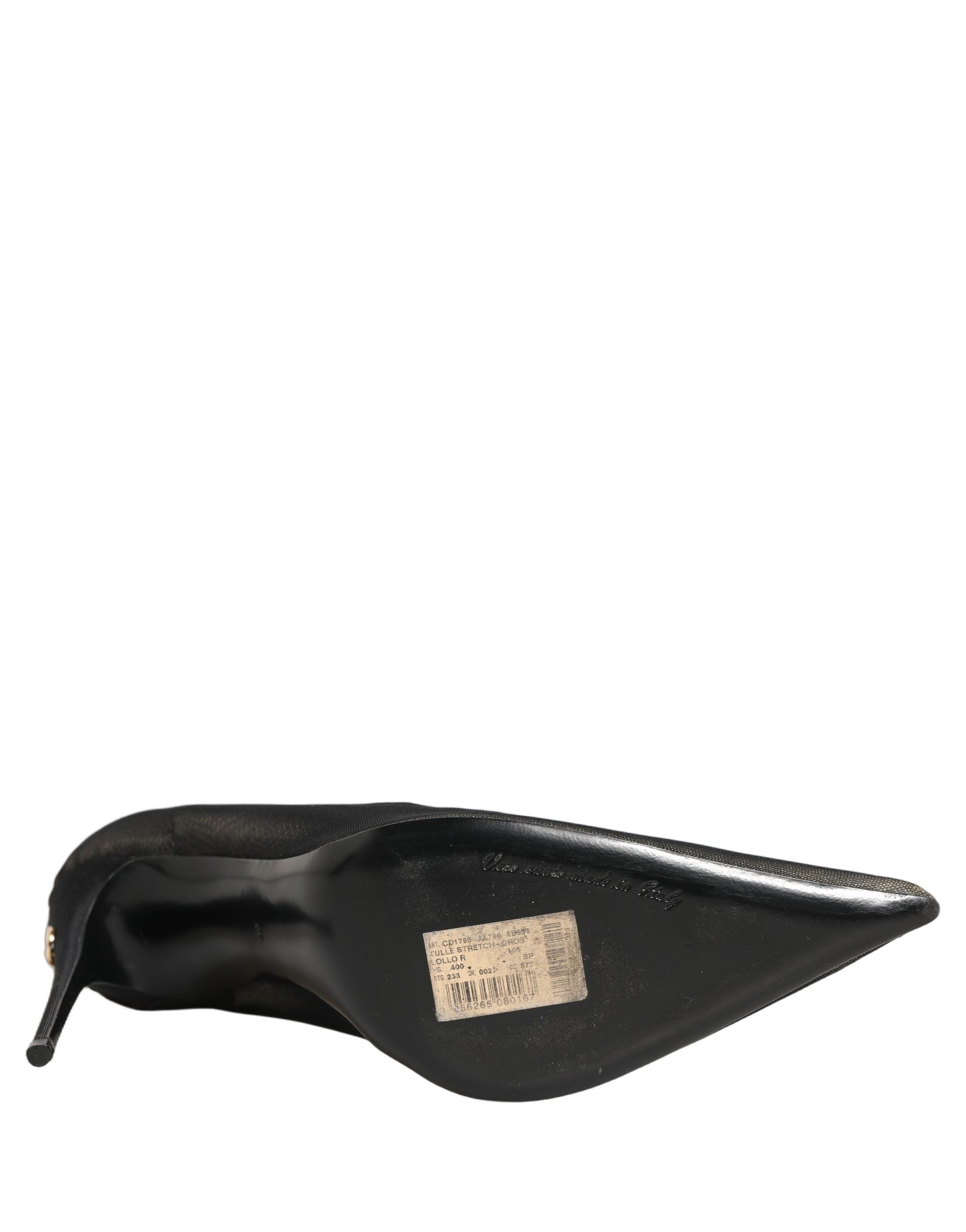 Dolce & Gabbana Black Mesh Stiletto High Heels Pumps Shoes