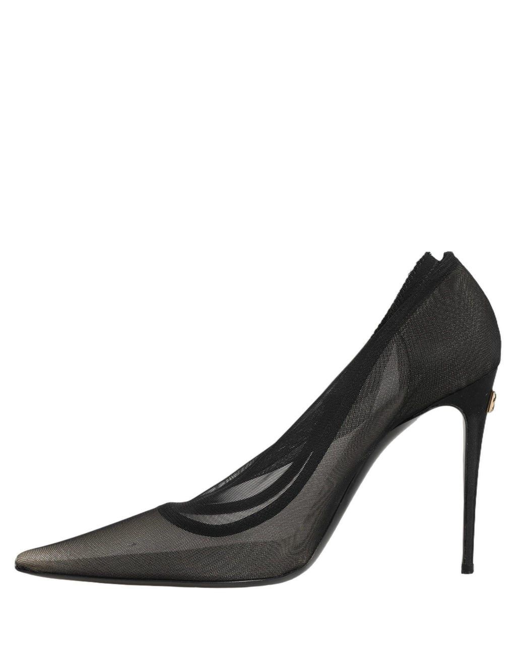 Dolce & Gabbana Black Mesh Stiletto High Heels Pumps Shoes