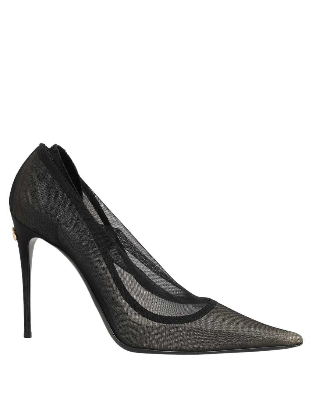 Dolce & Gabbana Black Mesh Stiletto High Heels Pumps Shoes