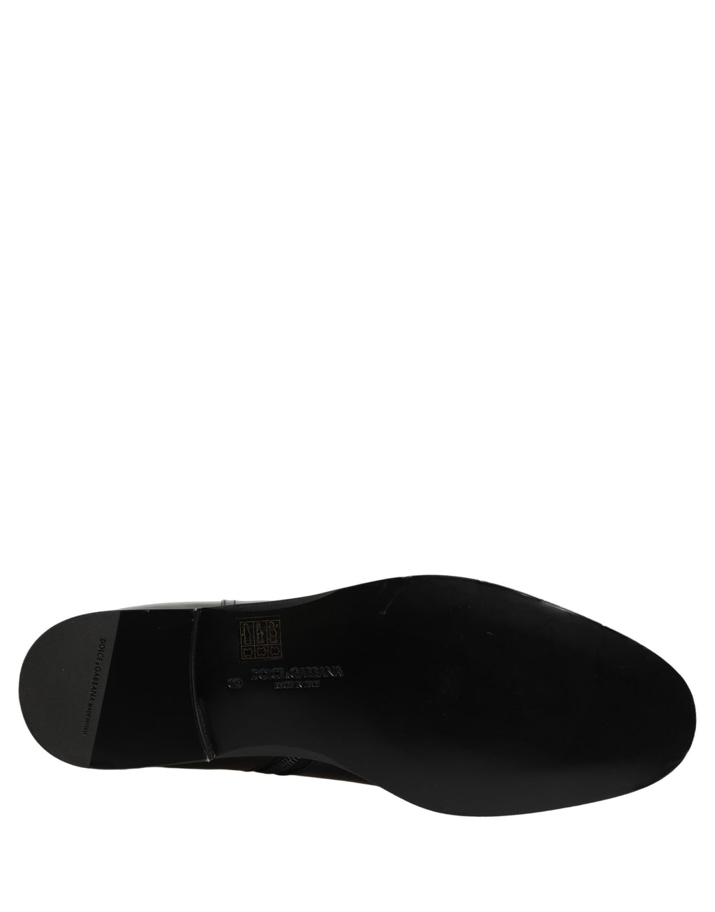 Dolce & Gabbana Black Leather Logo Buckle Mid Calf Boots Shoes
