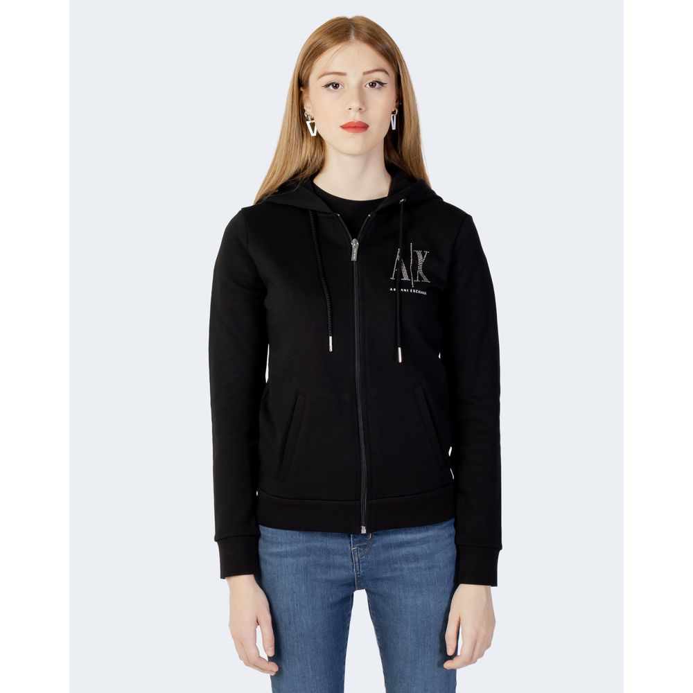 Armani Exchange Black Cotton Sweatshirt