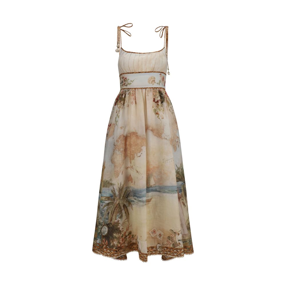 Zimmermann Beige Linen Casual Dress