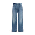 7FOR Blue Cotton Relaxed Fit Jeans