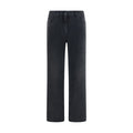 The Row Black Cotton Straight-Leg Jeans