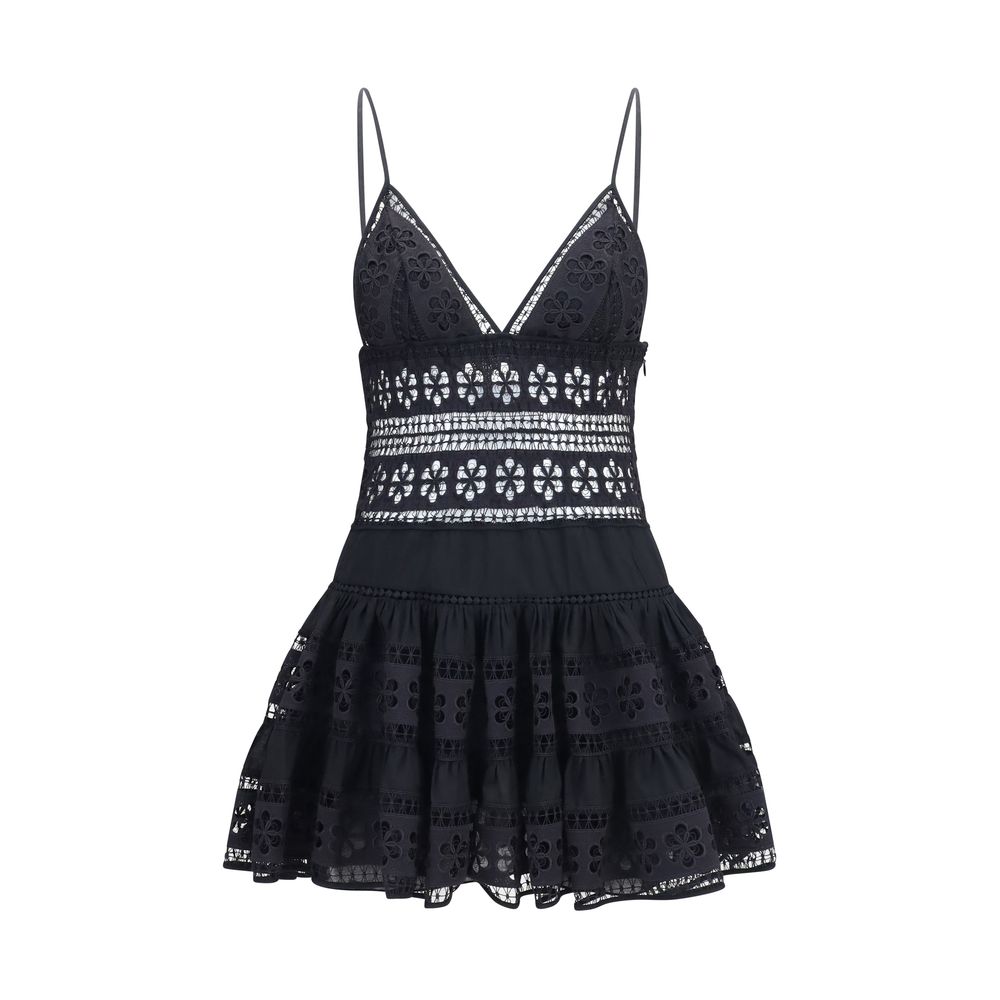 Charo Ruiz Black Cotton Casual Dress