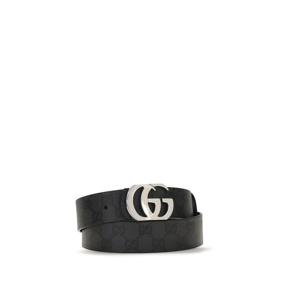 Gucci Black Calf Leather Bos Taurus Regular Belt