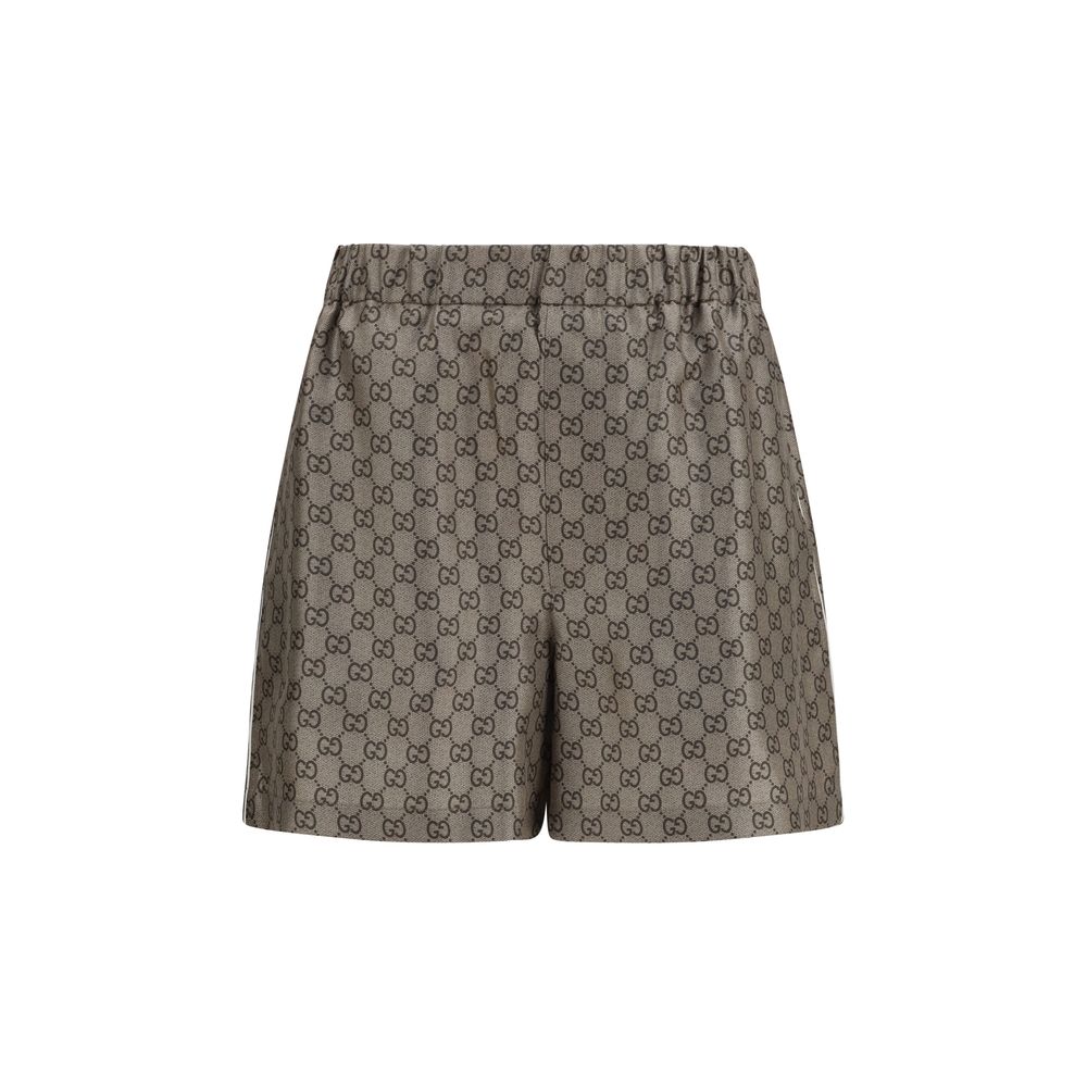Gucci Beige Silk Bermuda Shorts