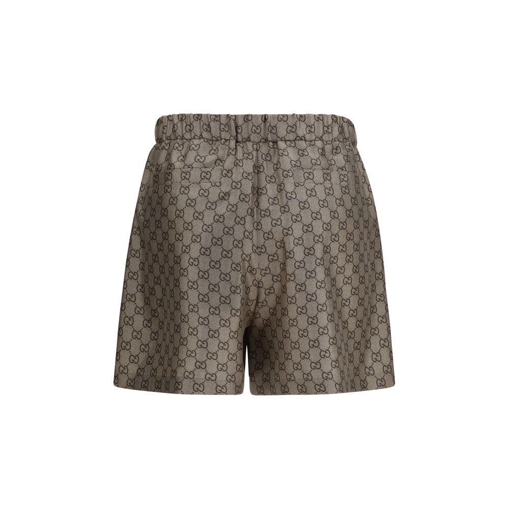 Gucci Beige Silk Bermuda Shorts
