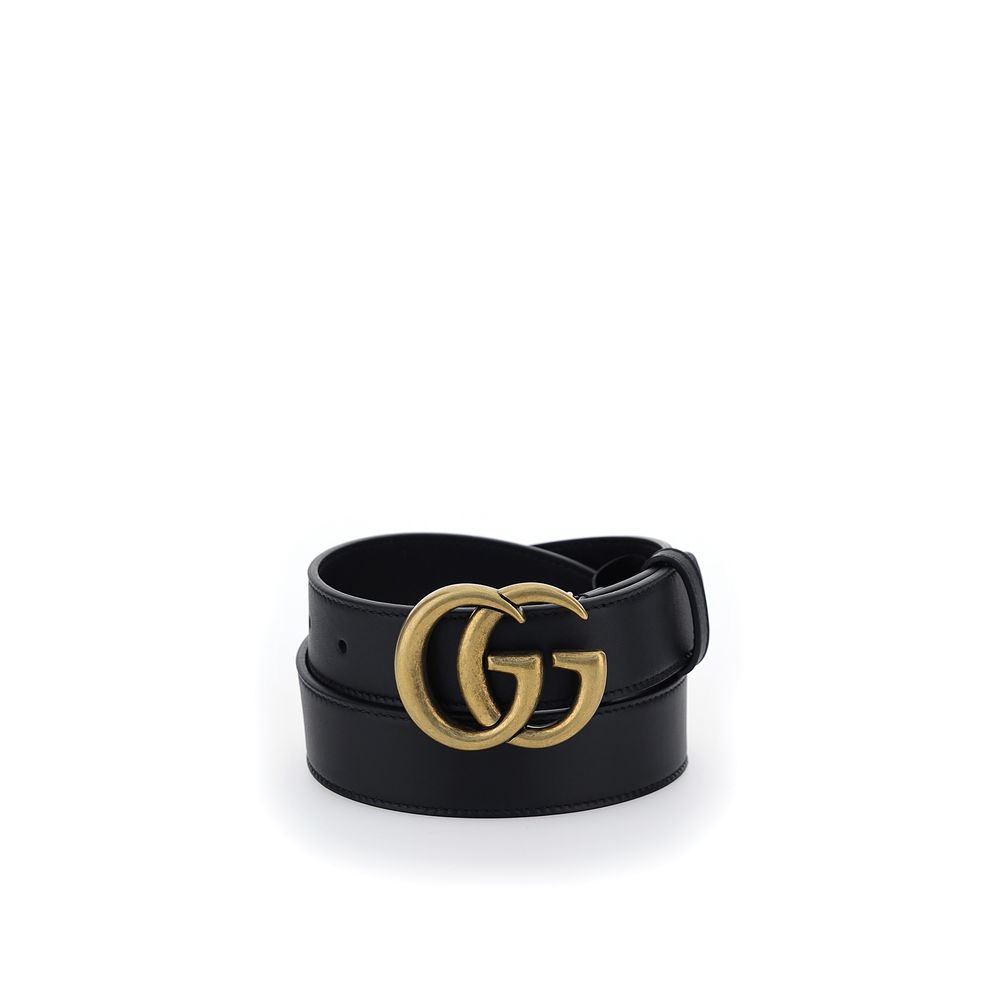 Gucci Black Calf Leather Bos Taurus Regular Belt