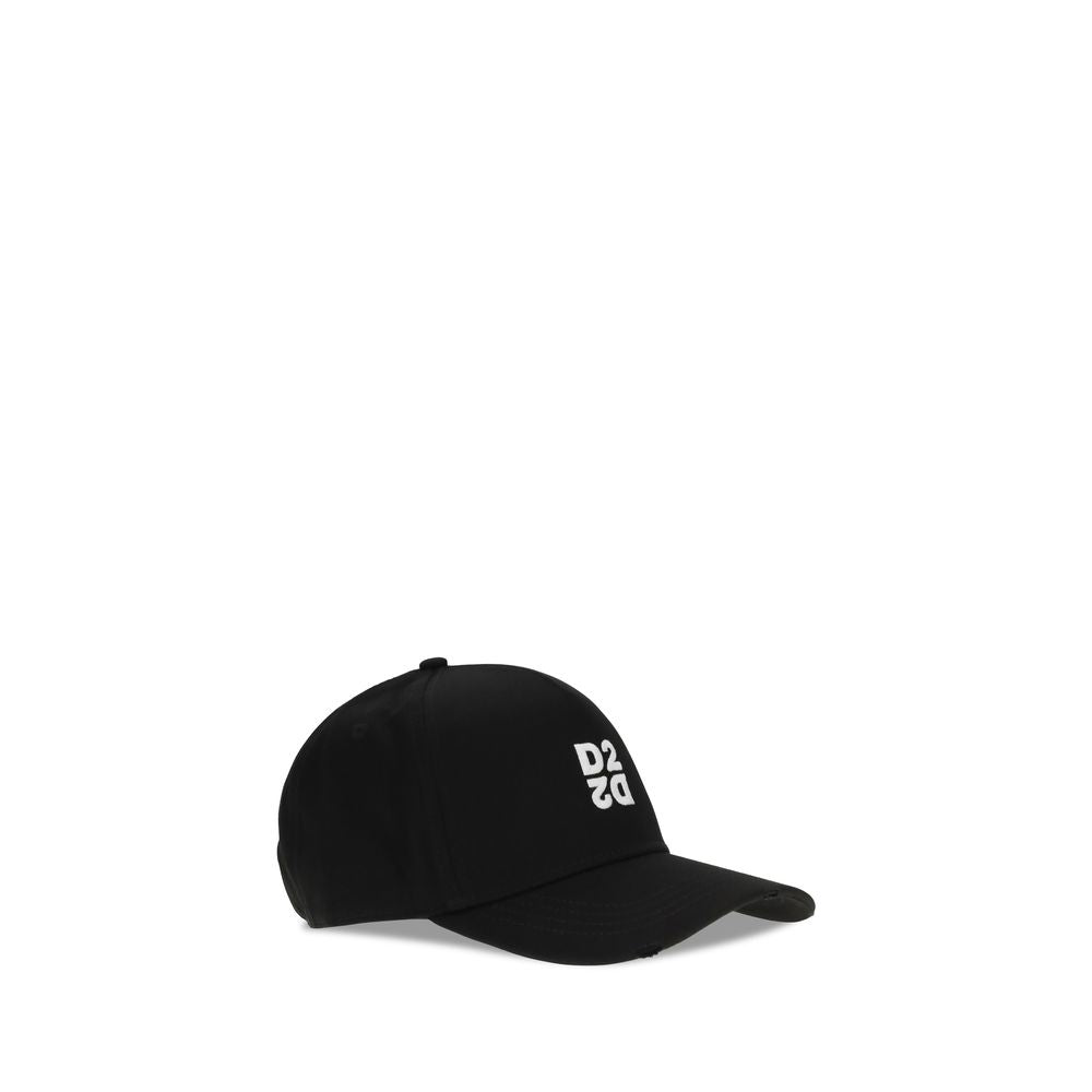 Dsquared² Black Cotton Cap (Baseball Hat)