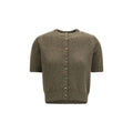 Khaite Bicolor Cashmere Cardigan
