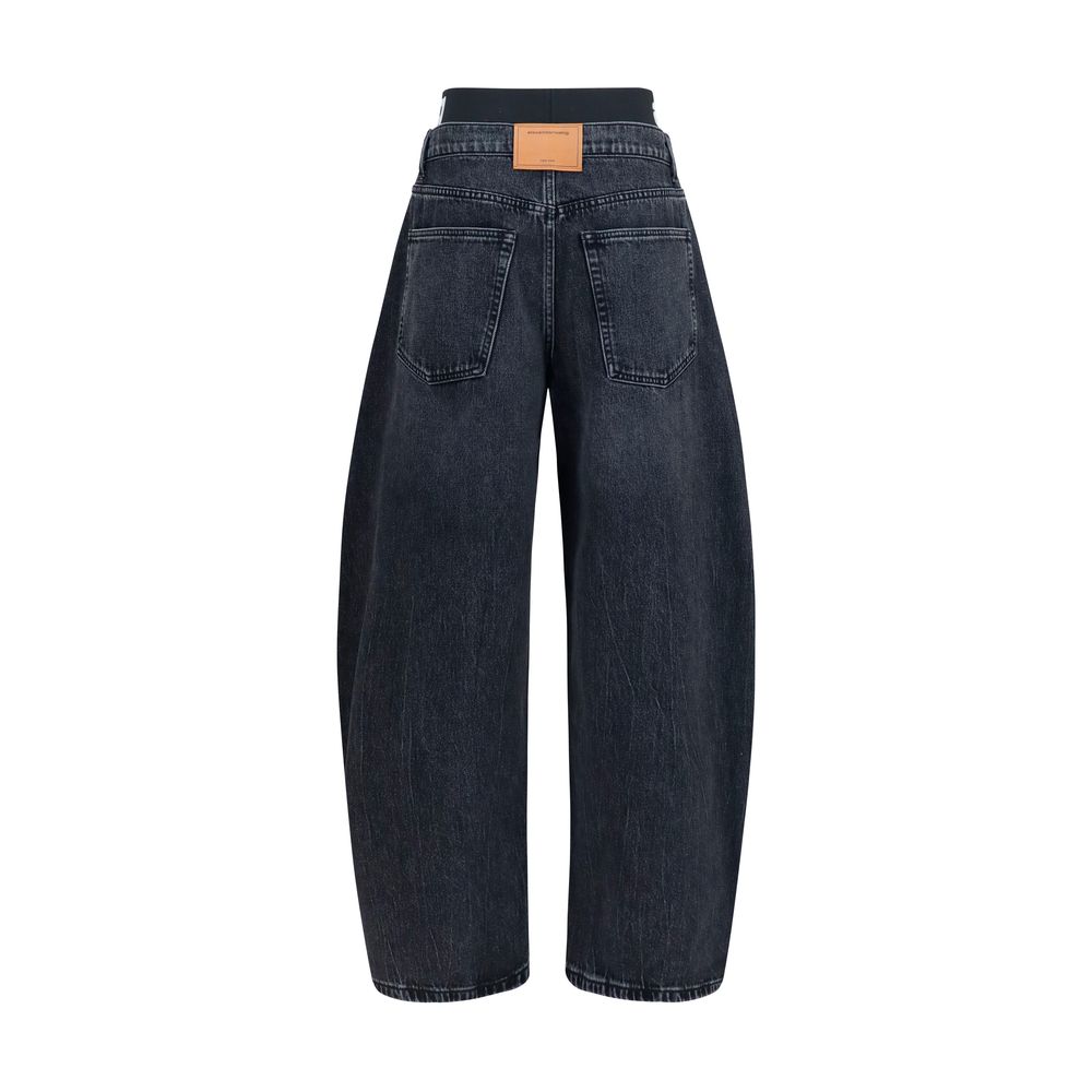 Alexander Wang Gray Cotton Relaxed Fit Jeans
