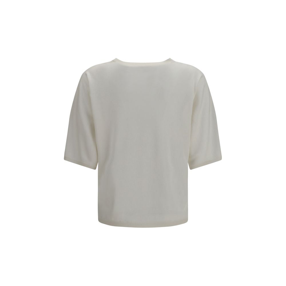 Brunello Cucinelli White Cashmere Sweatshirt