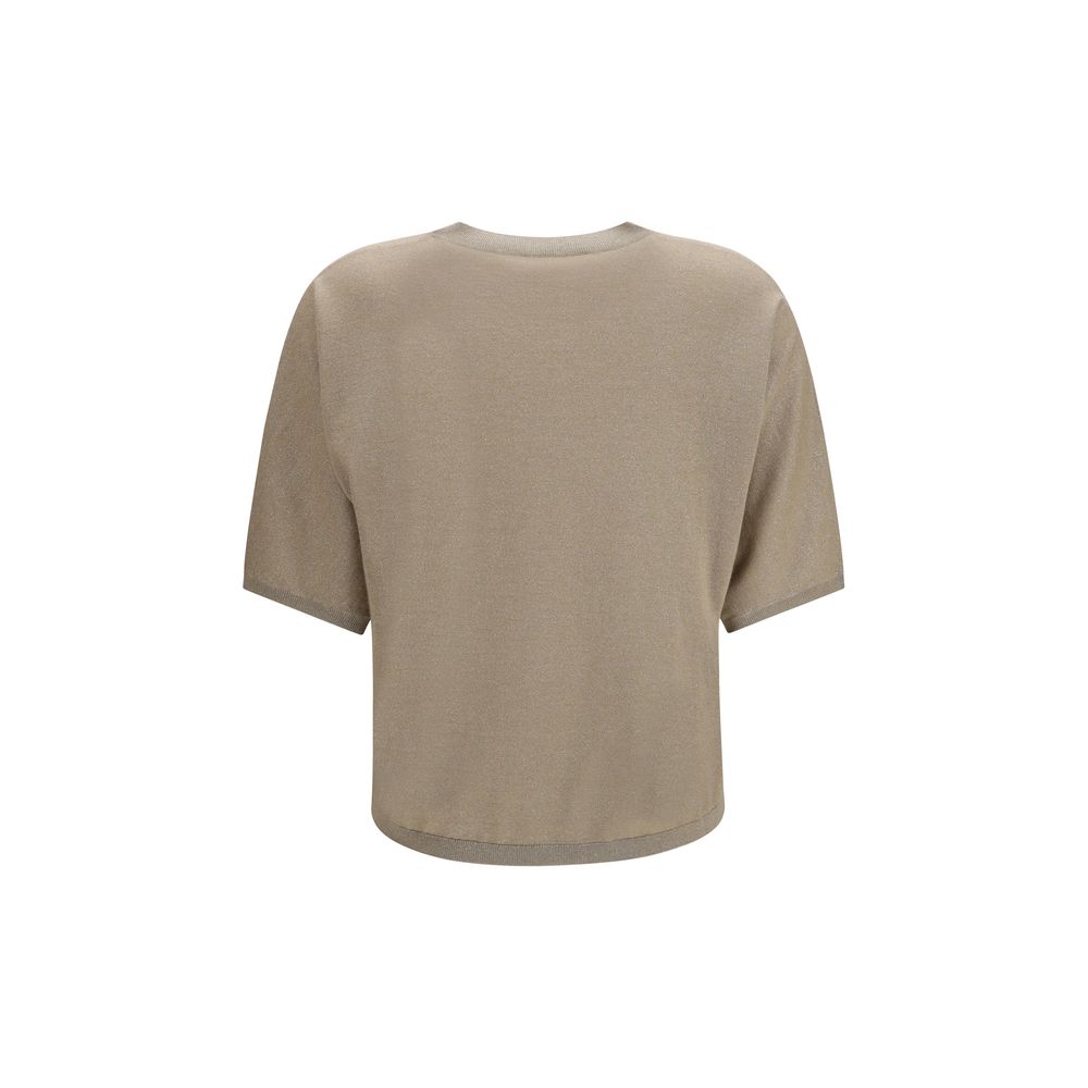 Brunello Cucinelli Beige Cashmere T-Shirt