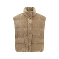 Brunello Cucinelli Beige Viscose Sleeveless Jacket