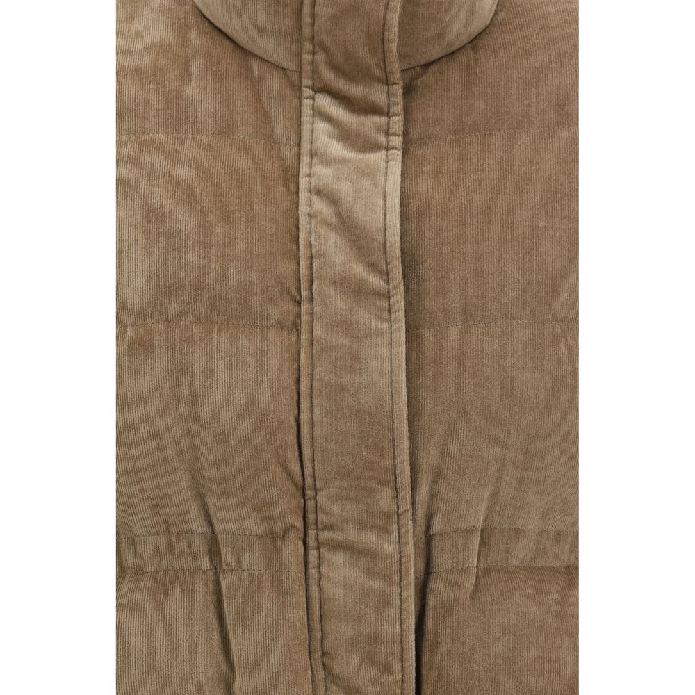 Brunello Cucinelli Beige Viscose Sleeveless Jacket