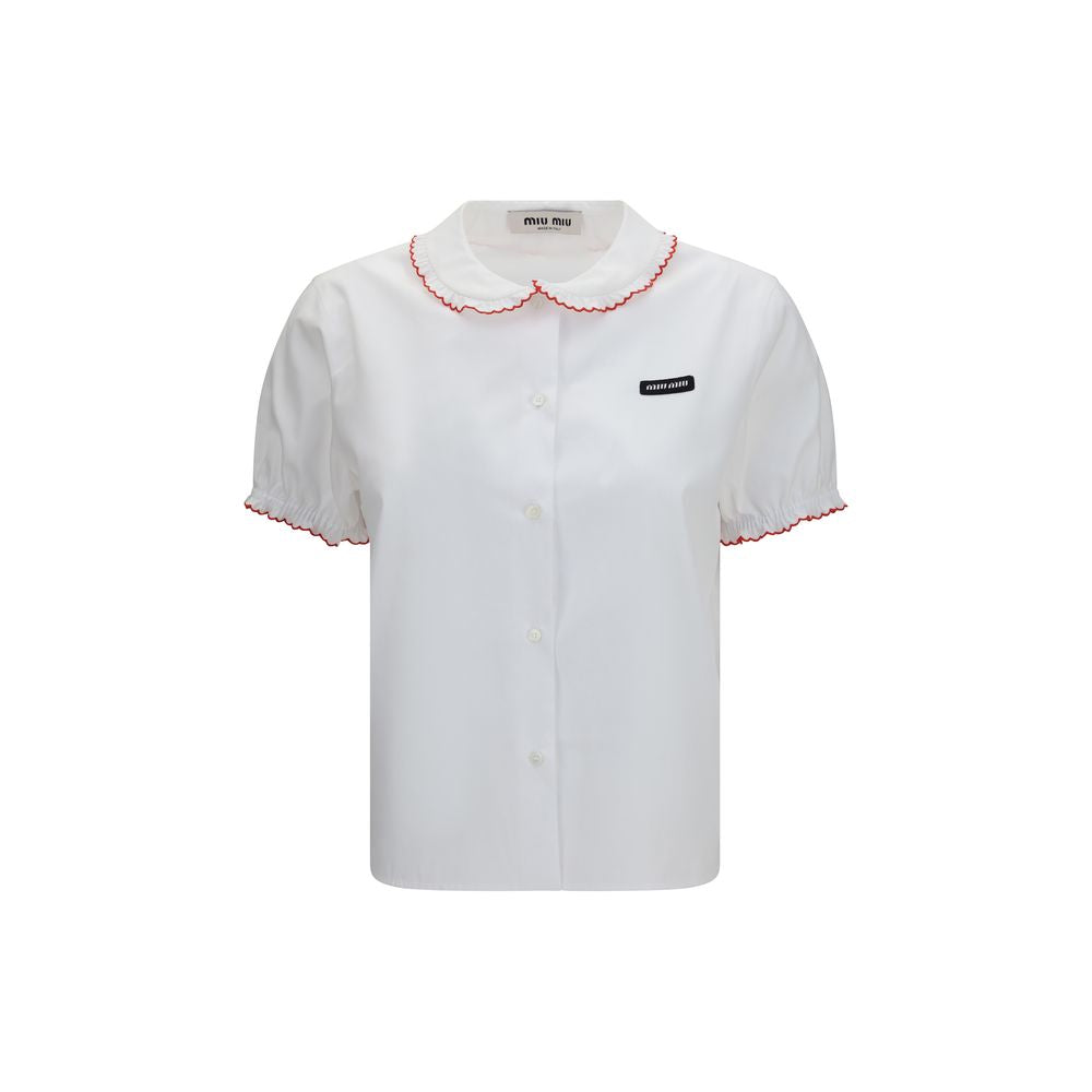 Miu Miu White Cotton Blouse