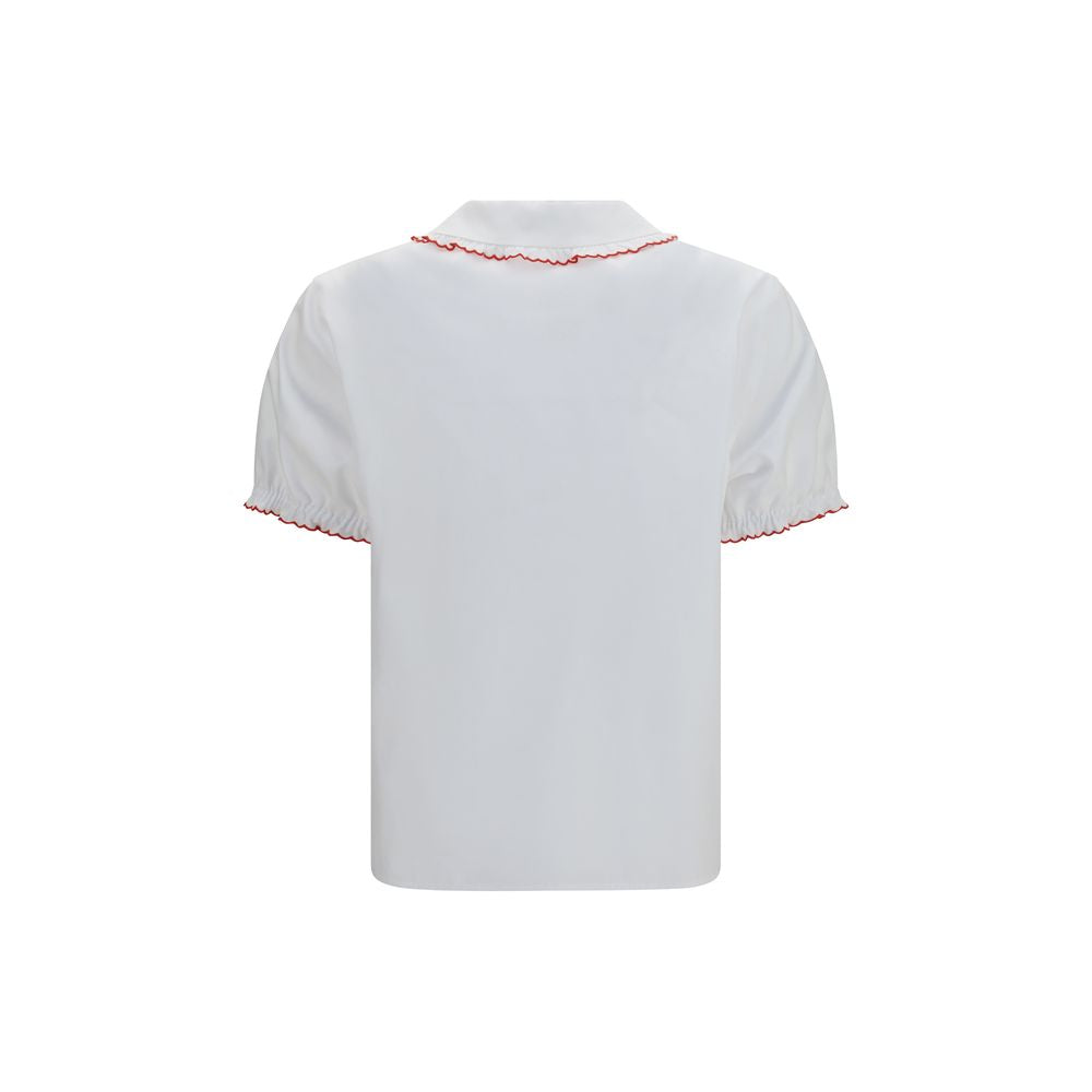 Miu Miu White Cotton Blouse