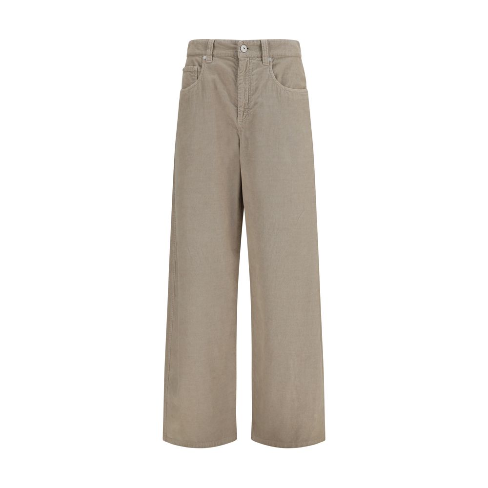 Brunello Cucinelli Beige Cotton Casual Pants