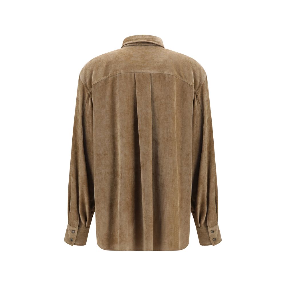 Brunello Cucinelli Beige Viscose Dress Shirt