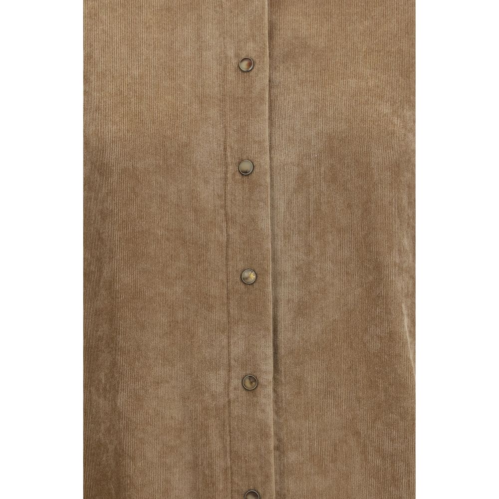 Brunello Cucinelli Beige Viscose Dress Shirt