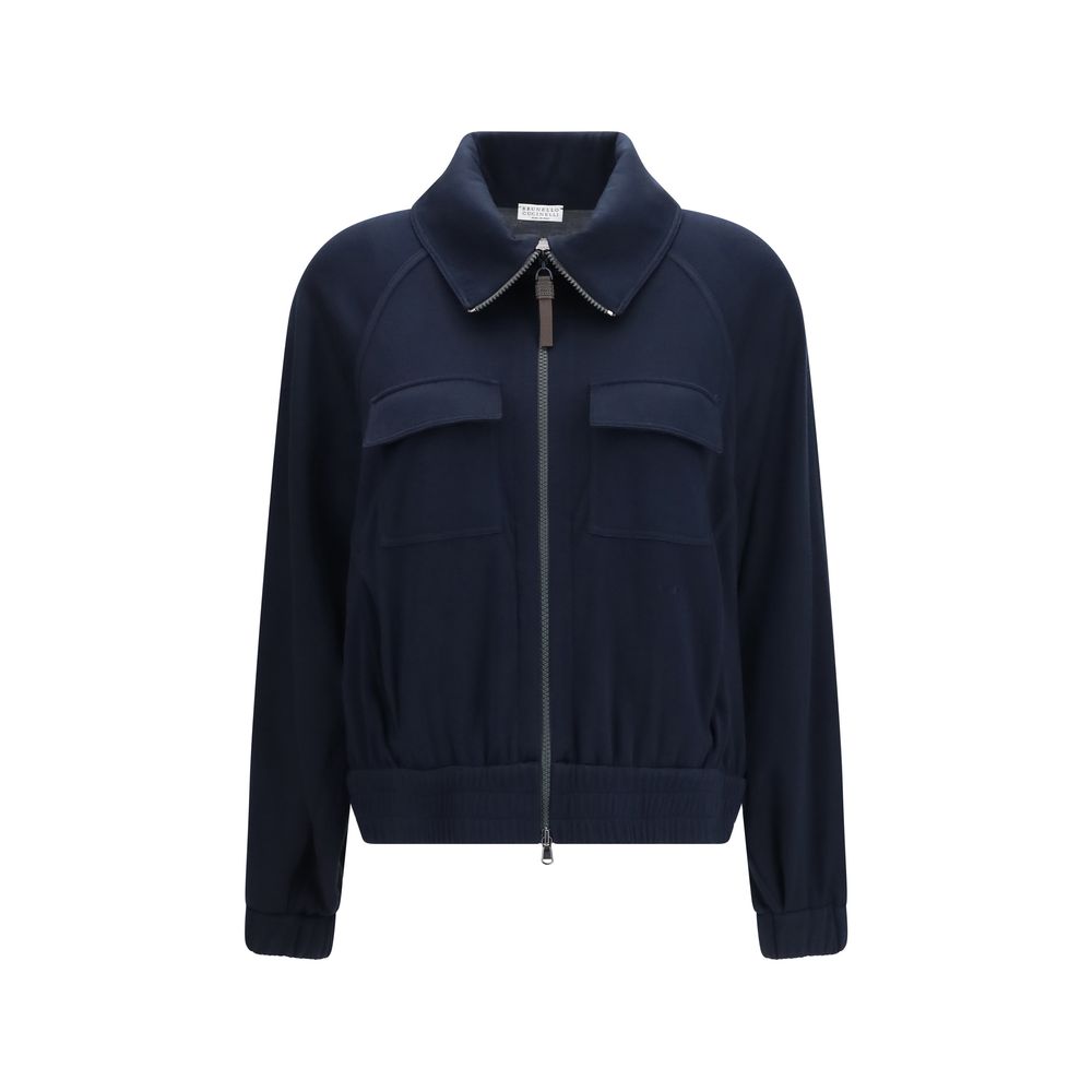 Brunello Cucinelli Blue Cotton Sweatshirt