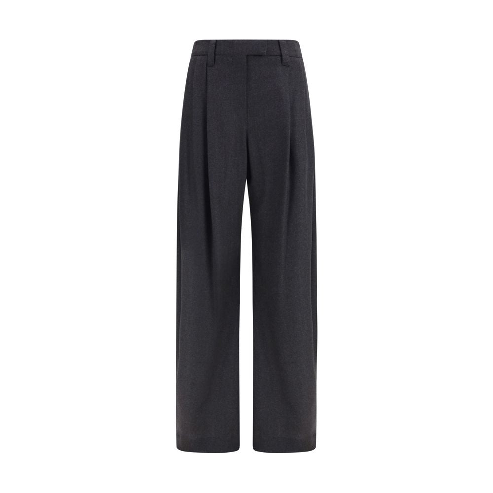 Brunello Cucinelli Gray Wool Oves Aries Dress Pants