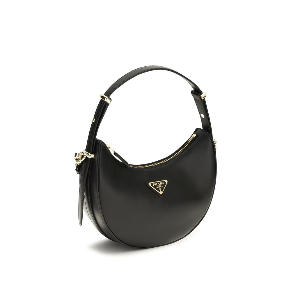 Prada Black Calf Leather Bos Taurus Shoulder Bag