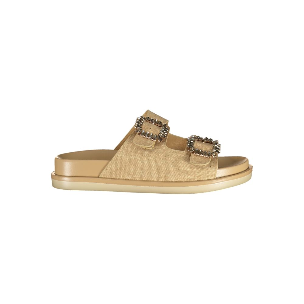 Laura Biagiotti Beige Polyurethane Women's Slipper