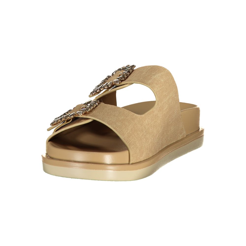 Laura Biagiotti Beige Polyurethane Women's Slipper