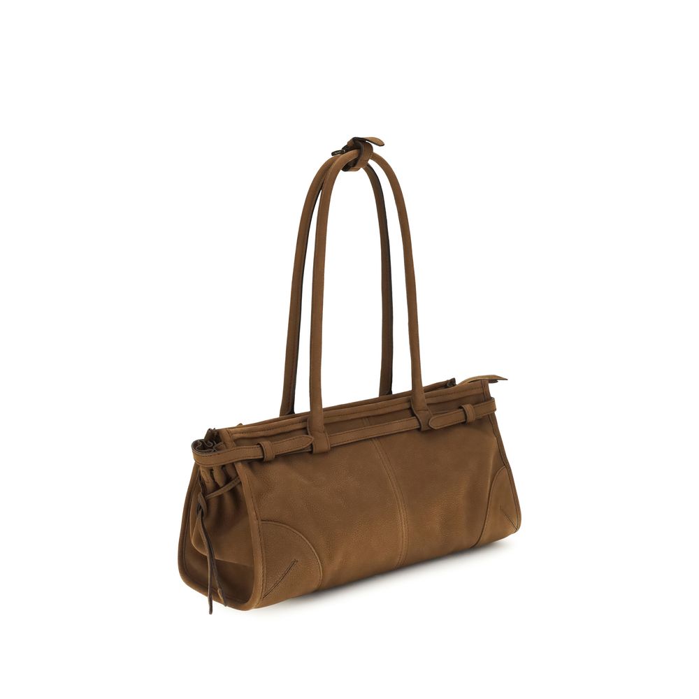 Prada Brown Calf Leather Bos Taurus Handbag