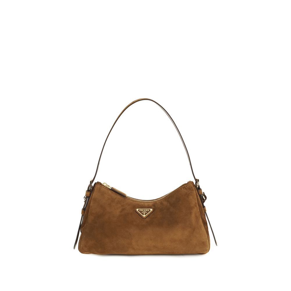 Prada Brown Calf Leather Bos Taurus Shoulder Bag