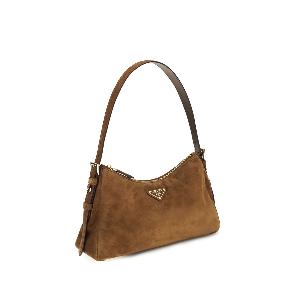 Prada Brown Calf Leather Bos Taurus Shoulder Bag
